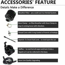 Load image into Gallery viewer, Oil Catch Can Kit Reservoir Baffled Tank with Breather Filter Universal Aluminum