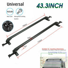 Load image into Gallery viewer, Universal Car Top Roof Rack Cross Bar 43.3" Luggage Carrier Aluminum w/ Lock