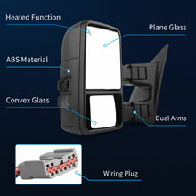 Load image into Gallery viewer, Tow Mirror For 99-07 Ford F250-F550 Super Duty Power Heated SMOKE Turn Signal