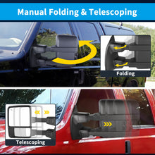 Load image into Gallery viewer, Tow Mirror For 99-07 Ford F250-F550 Super Duty Power Heated SMOKE Turn Signal