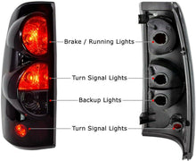 Load image into Gallery viewer, Tail Lights Pair Lamps Chrome Smoke For 1999-2006 Chevy Silverado 1500 2500 3500
