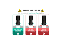 Load image into Gallery viewer, 20pcs 12x1.5 Black 45mm Extended Lug Nuts (1.8") for Tuner Racing Cone Seat Open End
