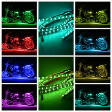 Load image into Gallery viewer, For Harley Davidson 12pcs Motorcycle ATV RGB LED Neon Under Glow Light Strip Kit
