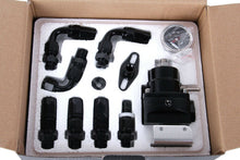 Load image into Gallery viewer, Universal Adjustable Fuel Pressure Regulator Kit 100psi Fitting Black