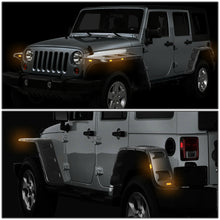 Load image into Gallery viewer, FOR 07-18 JEEP WRANGLER JK 4PCS POCKET-RIVETED STYLE WHEEL FENDER FLARES W/ LED