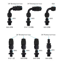 Load image into Gallery viewer, Universal Adjustable Fuel Pressure Regulator Kit 100psi Fitting Black
