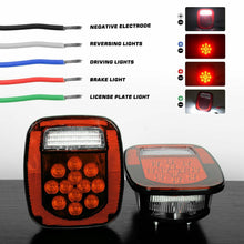 Load image into Gallery viewer, 2X LED Tail Lights Rear Brake Lamps Turn Stop Reverse for Jeep Wrangler TJ CJ JK