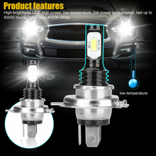 Load image into Gallery viewer, 2PCS H4 9003 HB2 Super Bright CSP LED Headlight Kit High Low Beam Bulb 6000K US