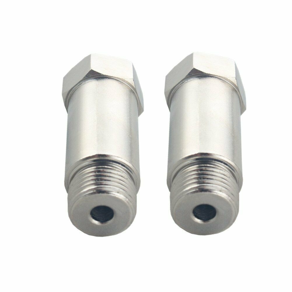 2PCS O2 Oxygen Sensor Test Pipe Extension Spacer Extender Adapter CEL M18X1.5 55MM