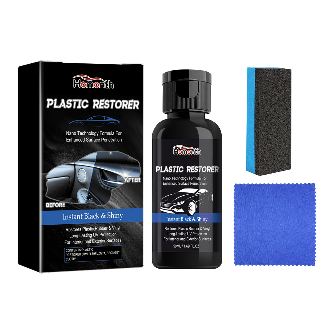 Homonth Plastic Restorer, Clean Interior Seat Dashboard Decontamination Polish Maintenance Refurbished Cleaner