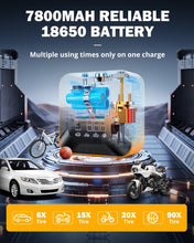 Load image into Gallery viewer, MODEL-H6 28MM CYLINDER PORTABLE CAR TIRE INFLATOR AIR COMPRESSOR PUMP FOR PICKUP TRUCK CAR MOTORCYCLE BIKE BALL
