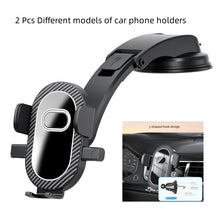 Load image into Gallery viewer, 2Pcs Car Mobile Phone Bracket, One Is A Suction Cup Type Mobile Phone Bracket, And Another Is A Hook-type Mobile Phone Bracket Adjustable Horizontal And Vertical Phone Mounts Car Dashboard Compatible With All Phones
