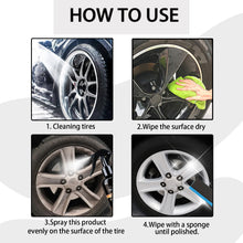 Load image into Gallery viewer, Homonth Tire Coating Agent, Automotive Tire Rim Brightening And Polishing Durable Maintenance Decontamination Cleaning Brightener
