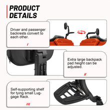 Load image into Gallery viewer, Multi Purpose Driver Passenger Sissy Bar Luggage Rack Backrest For Harley 09-13
