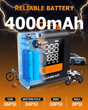 Load image into Gallery viewer, MODEL-H4 19MM CYLINDER PORTABLE CAR TIRE INFLATOR AIR COMPRESSOR PUMP FOR PICKUP TRUCK CAR MOTORCYCLE BIKE BALL
