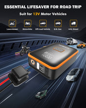 Load image into Gallery viewer, AJ3000 SERIES 3000A JUMP STARTER WITH AIR COMPRESSOR 120PSI TIRE INFLATOR FOR 8L GAS/ 6L DIESEL ENGINE
