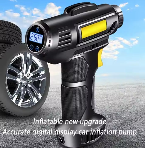 Car tire inflator pump wireless intelligent digital display portable handheld car inflator pump bicycle pump