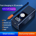 Load image into Gallery viewer, Wireless car inflatable pump high-power portable intelligent digital display inflatable treasure multi-function wireless charging
