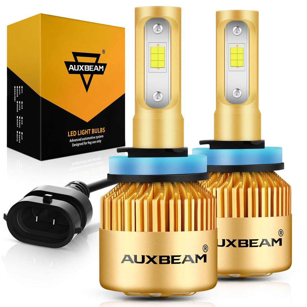 S3 Series H11 36W Gold Edition CSP LED Car Headlight Bulb AUXBEAM