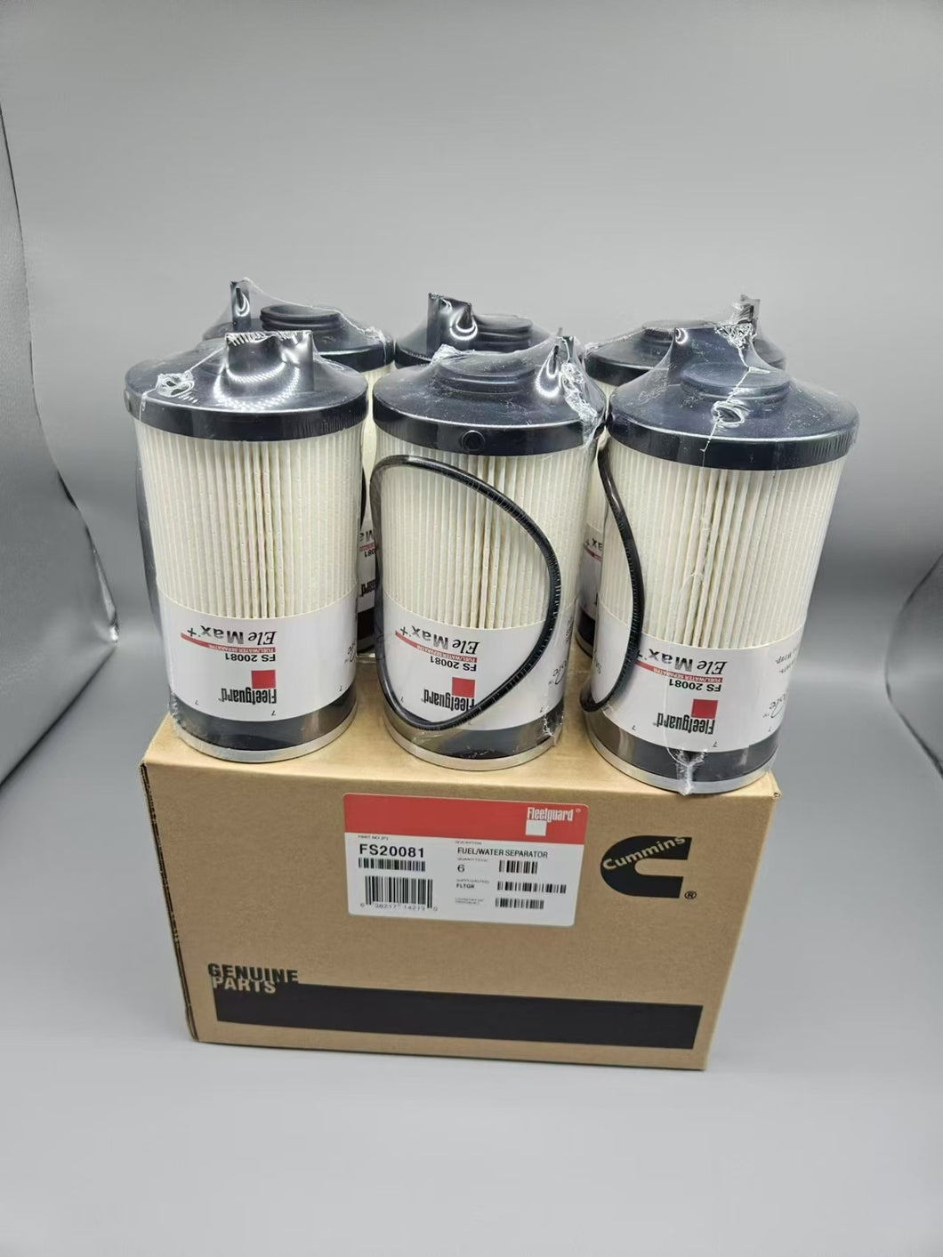 6Pcs FS20081 Fuel Filter Water Separator FleetGuard Fits Cummins OEM A0000904851