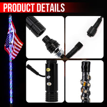 Load image into Gallery viewer, 4FT LED Whip Spiral Chasing RGB Whip Lights Fit For Can Am Maverick X3 RS

