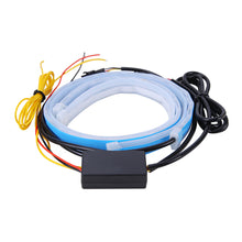Load image into Gallery viewer, 2x 60CM RGB Slim Sequential Flexible DRL LED Turn Signal Strip Remote Headlight

