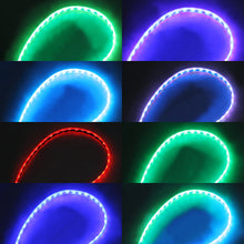 Load image into Gallery viewer, 2x 60CM RGB Slim Sequential Flexible DRL LED Turn Signal Strip Remote Headlight
