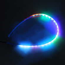Load image into Gallery viewer, 2x 60CM RGB Slim Sequential Flexible DRL LED Turn Signal Strip Remote Headlight

