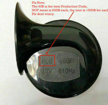 Load image into Gallery viewer, 2PCS 12V 300DB Super Horn Snail Waterproof  Horn For Motorcycle Truck SUV Boat
