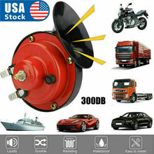 Load image into Gallery viewer, 2PCS 12V 300DB Super Horn Snail Waterproof  Horn For Motorcycle Truck SUV Boat
