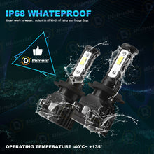 Load image into Gallery viewer, 2X Fanless 3Side H7 CSP LED Headlights Bulb Conversion Kit White 6000K Noiseless
