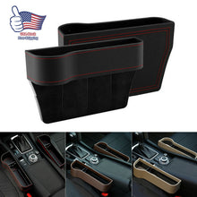 Load image into Gallery viewer, Car Seat Gap Catcher Organizer Storage Box Drink Holder Pocket Right Side Black

