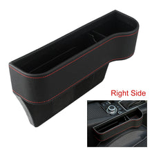 Load image into Gallery viewer, Car Seat Gap Catcher Organizer Storage Box Drink Holder Pocket Right Side Black
