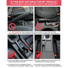 Load image into Gallery viewer, Car Seat Gap Catcher Organizer Storage Box Drink Holder Pocket Right Side Black
