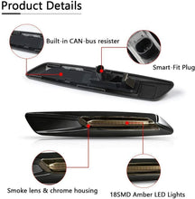 Load image into Gallery viewer, SMOKE LENS LED Fender Side Marker Light Turn Signal Lamp for BMW E90 E91 E92 E93
