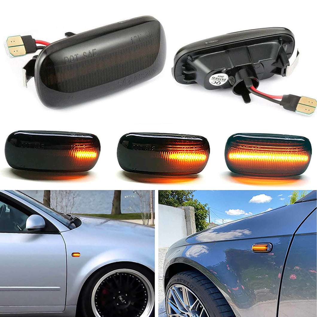 For Audi A3 S3 8P A4 S4 RS4 B6 B7 B8 A6 S6 RS6 Sequential Led Side Marker Lights