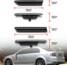 Load image into Gallery viewer, Black Lens LED Front Rear Fender Side Marker Lights For 2004-2008 Acura TL base
