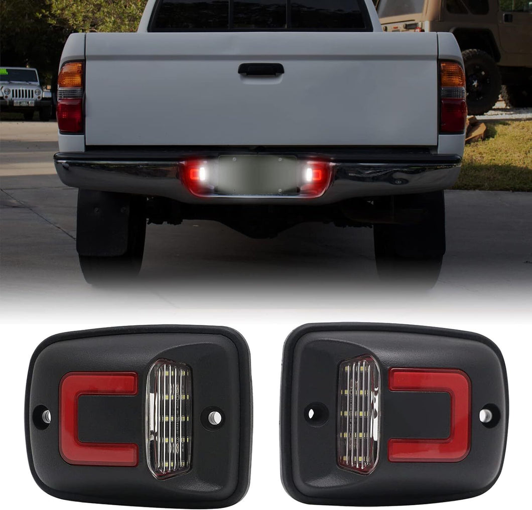 White & Red LED License Plate Lights Lamp For 98-04 Nissan Frontier 94-04 Xterra