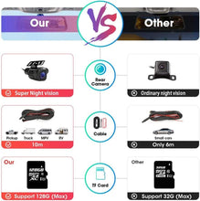Load image into Gallery viewer, 10&#39;&#39; Mirror Dash Cam Night Vision 1080P FHD Full Touch Screen View Backup Camera
