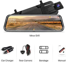 Load image into Gallery viewer, 10&#39;&#39; Mirror Dash Cam Night Vision 1080P FHD Full Touch Screen View Backup Camera
