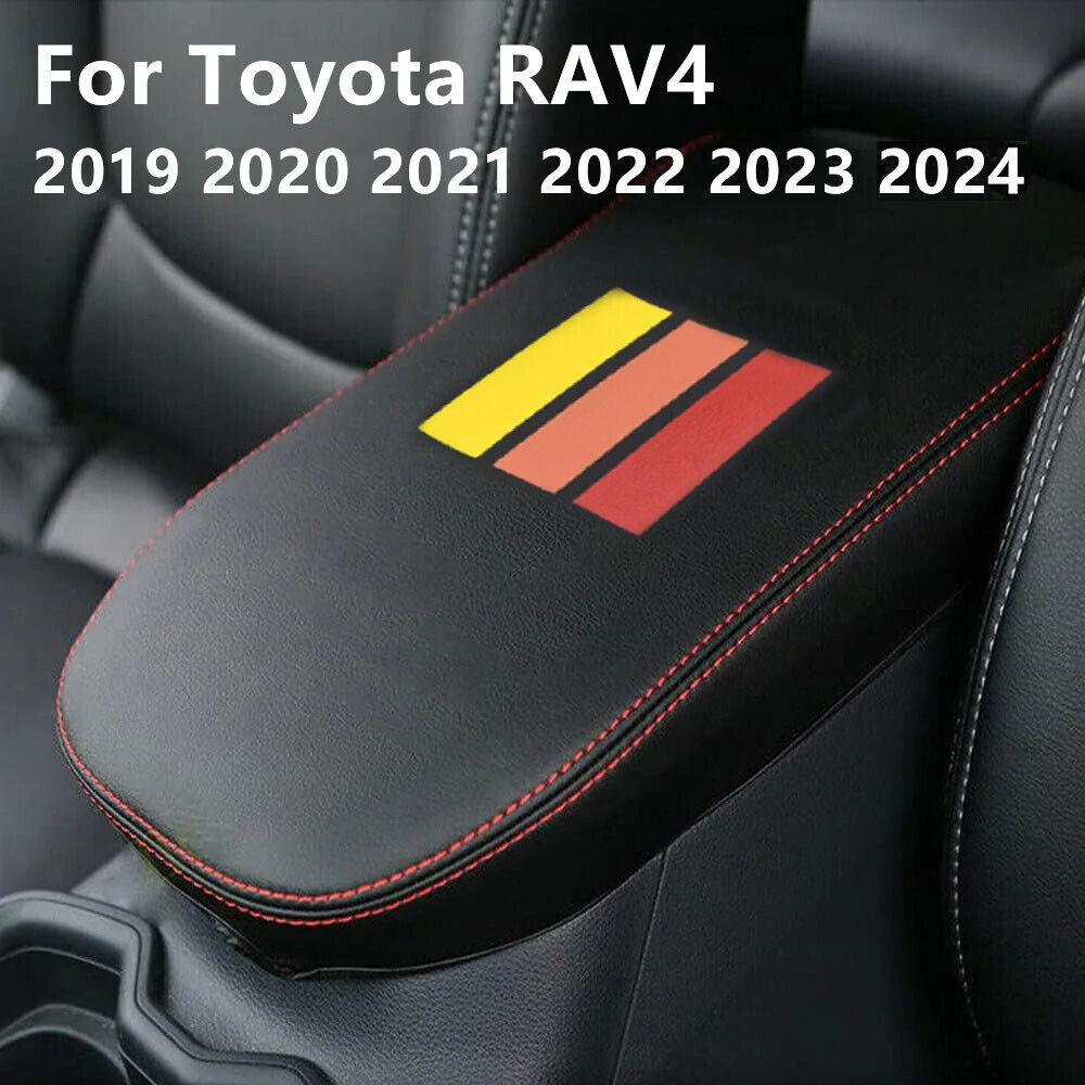 For 2019-2024 Toyota RAV4 Accessories Leather Center Console Lid Armrest Cover