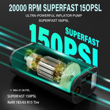 Load image into Gallery viewer, 150 PSI Tire Inflator Car Air Compressor Electric Portable Auto 12V Air Pump
