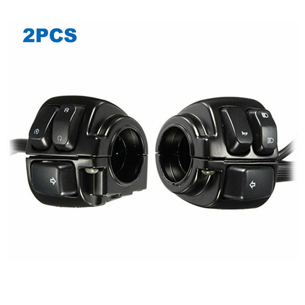 A Pair Motorcycle Handlebar Switches Control and Wiring Harness with Fits Harley