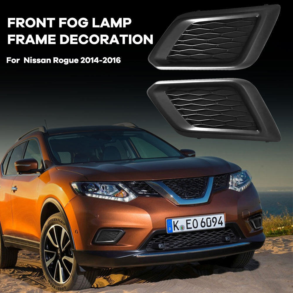 For Nissan Rogue 2014-2016 1Pair Front Bumper Insert Grille Fog Light Hole Cover