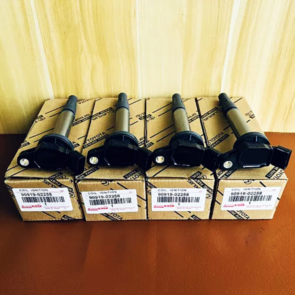 4X Genuine OEM Denso 90919-02258 Ignition Coils 673-1310 For Corolla 1.8L