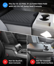 Load image into Gallery viewer, Fits 2017-2022 Ford F150 F250 F450 Center Console Lid Armrest Cover - Jump Seat
