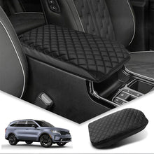 Load image into Gallery viewer, Fit For 2021-2024 Sorento Black Leather Car Center Console Armrest Cushion Cover
