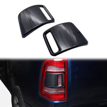 Load image into Gallery viewer, 2x For Dodge Ram 1500 2019-24 Carbon Fiber Rear Tail Light Cover Trim Panel ABS
