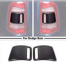 Load image into Gallery viewer, 2x For Dodge Ram 1500 2019-24 Carbon Fiber Rear Tail Light Cover Trim Panel ABS
