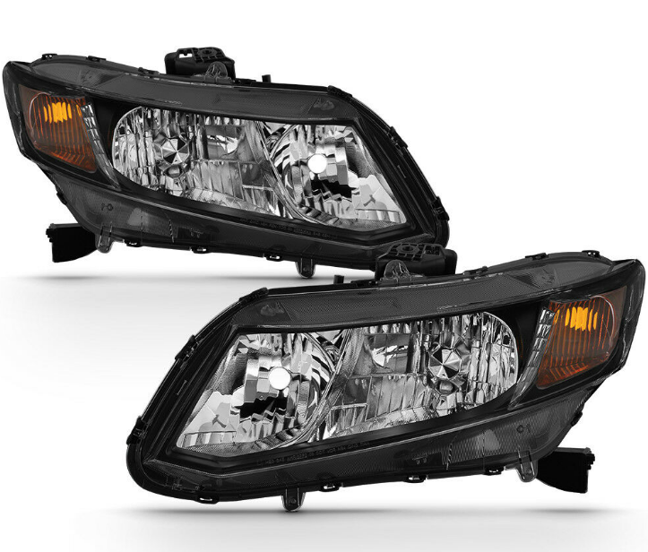 Headlights Headlamps Left+Right For 2012-2015 Honda Civic Sedan For 12-13 Coupe